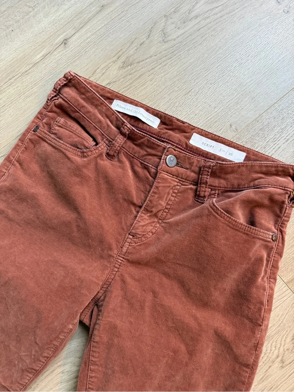 Pilcro and the Letterpress women’s script skinny corduroy pants size 26